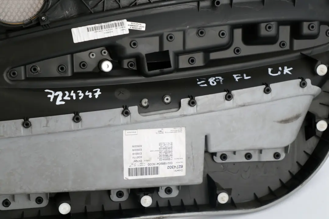 BMW 1 Series E87 LCI Front Left N/S Door Card Trim Panel Grey Leather