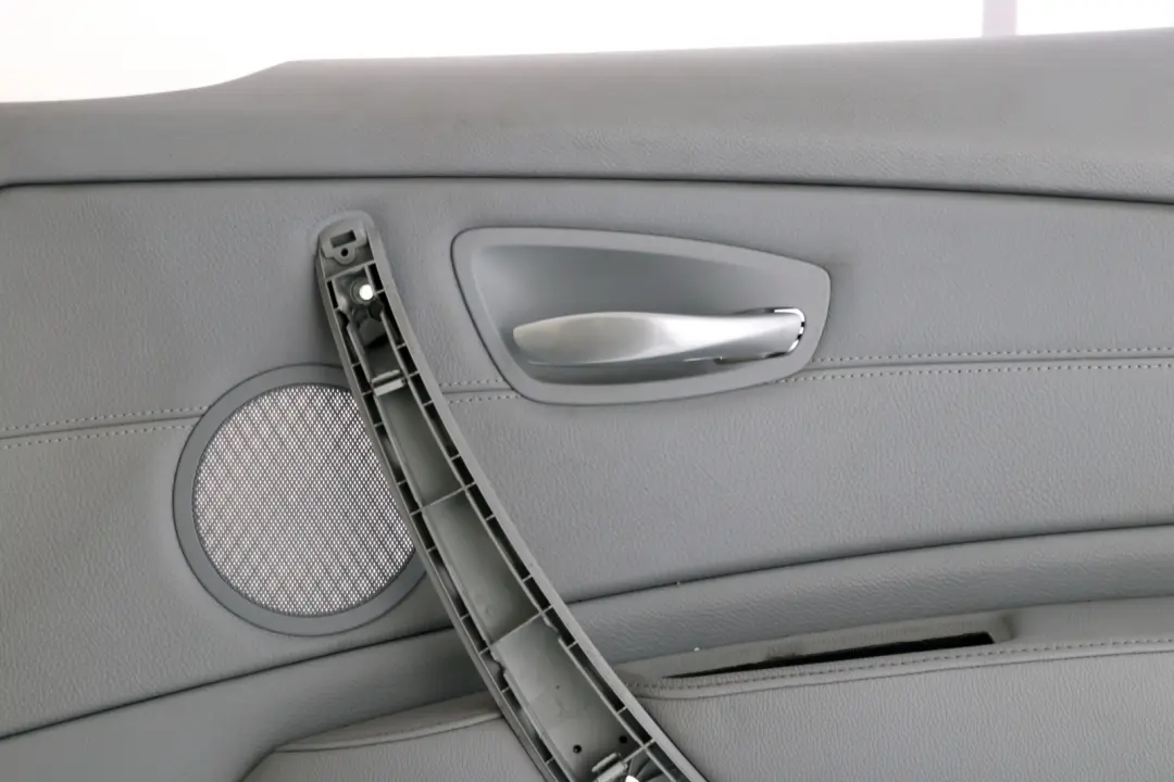 BMW 1 Series E87 LCI Front Right O/S Door Card Trim Panel Grey Leather