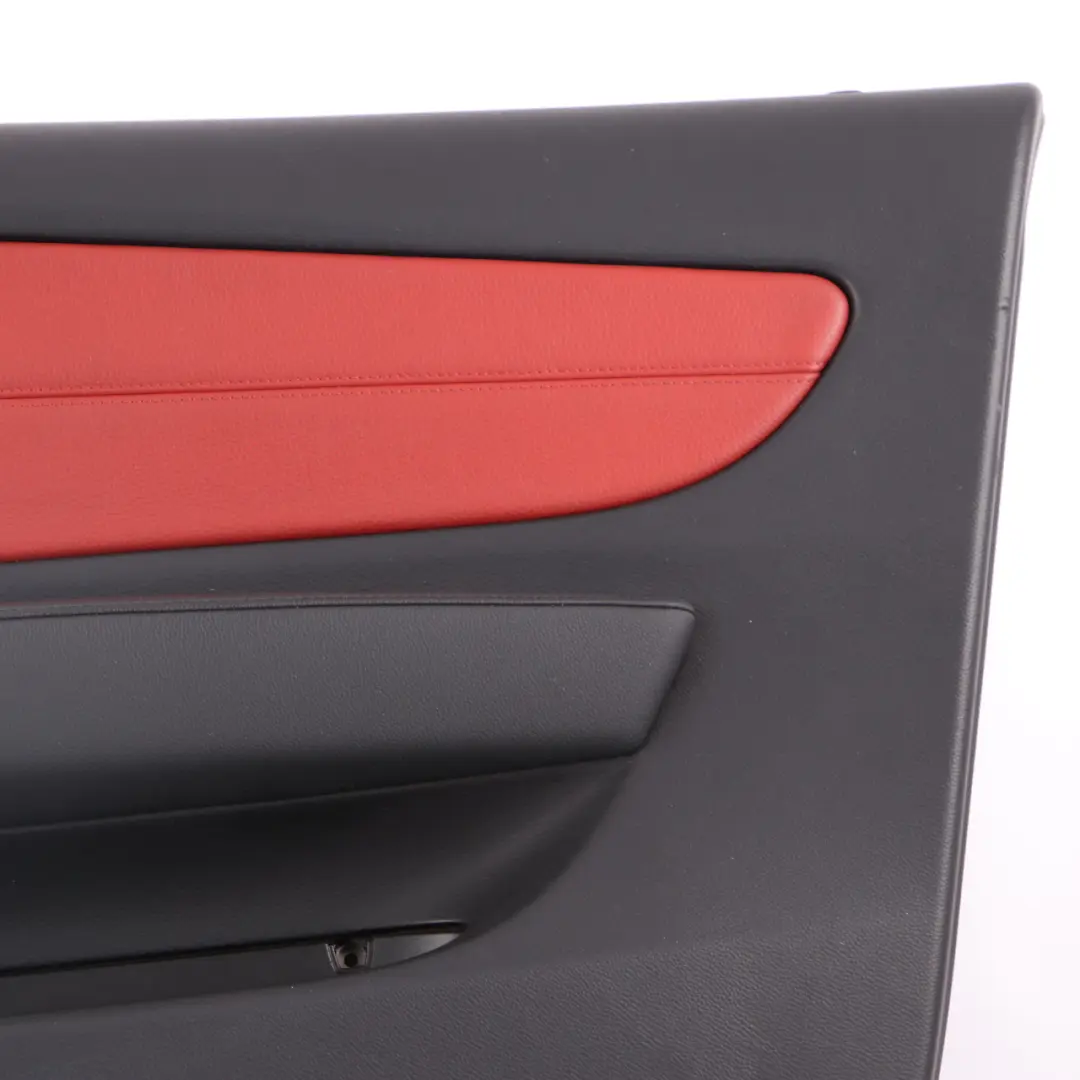 BMW E82 Door Card Front Right O/S Trim Panel Leather Boston Coral Red 7224368