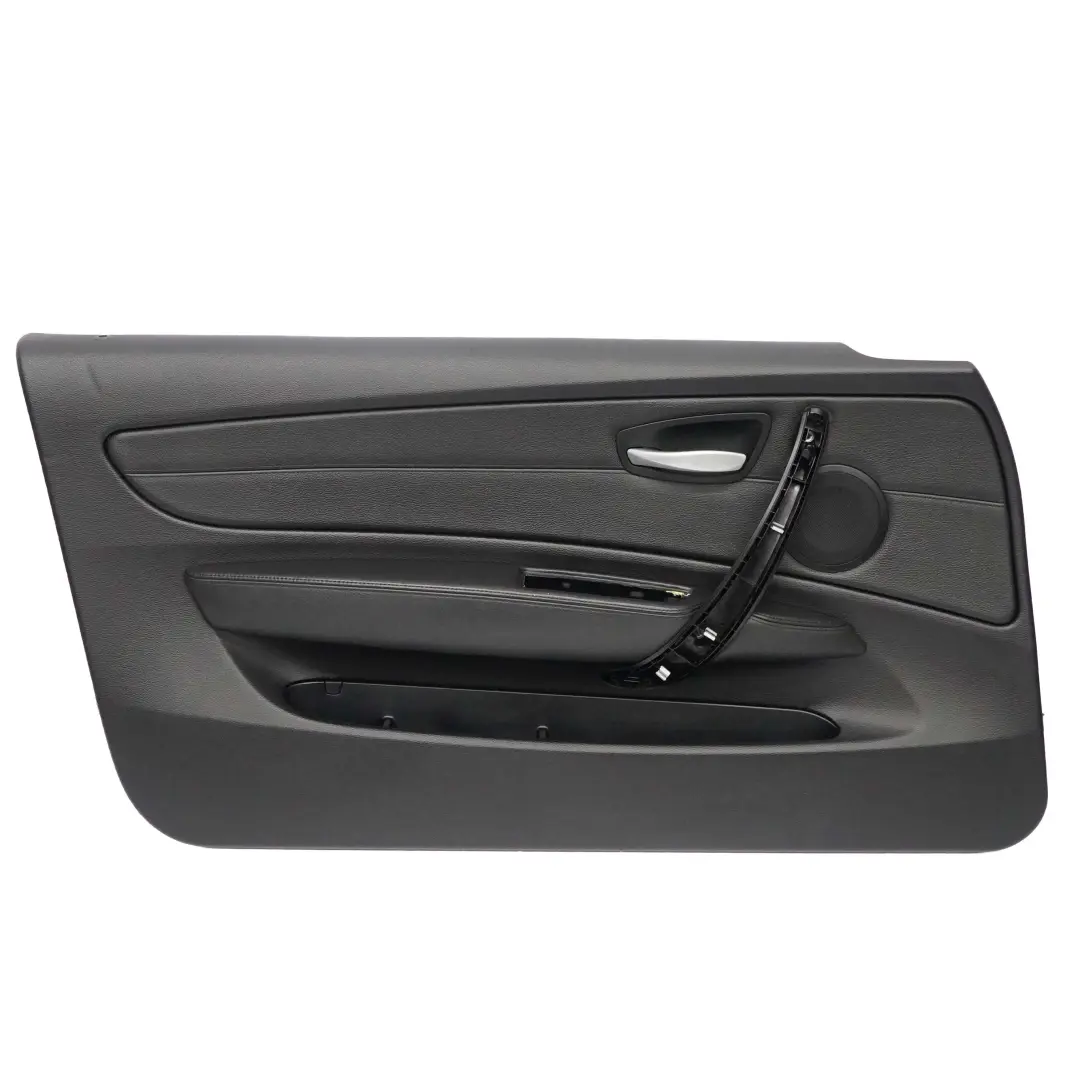 BMW E88 Tarjeta De Puerta Delantera Izquierda Trim Panel Cuero Negro Boston