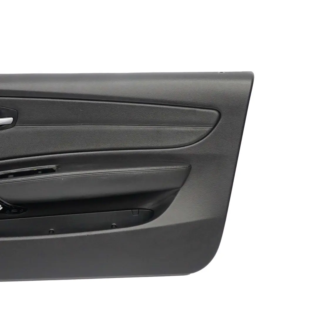 BMW E88 Door Card Front Right O/S Cabrio Trim Panel Black Leather Boston