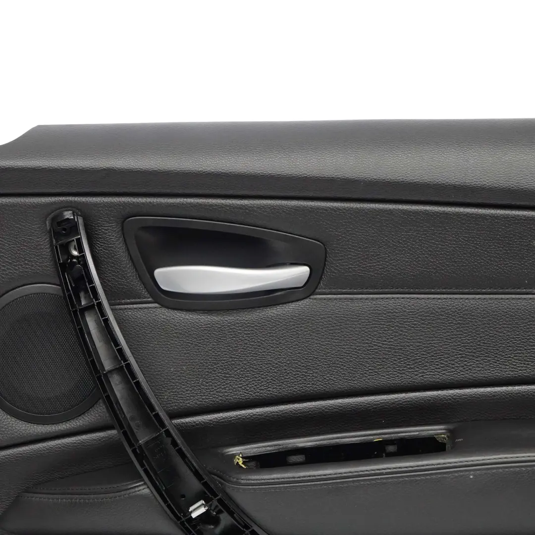 BMW E88 Tarjeta De Puerta Delantera Derecha Cabrio Trim Panel Cuero Negro Boston