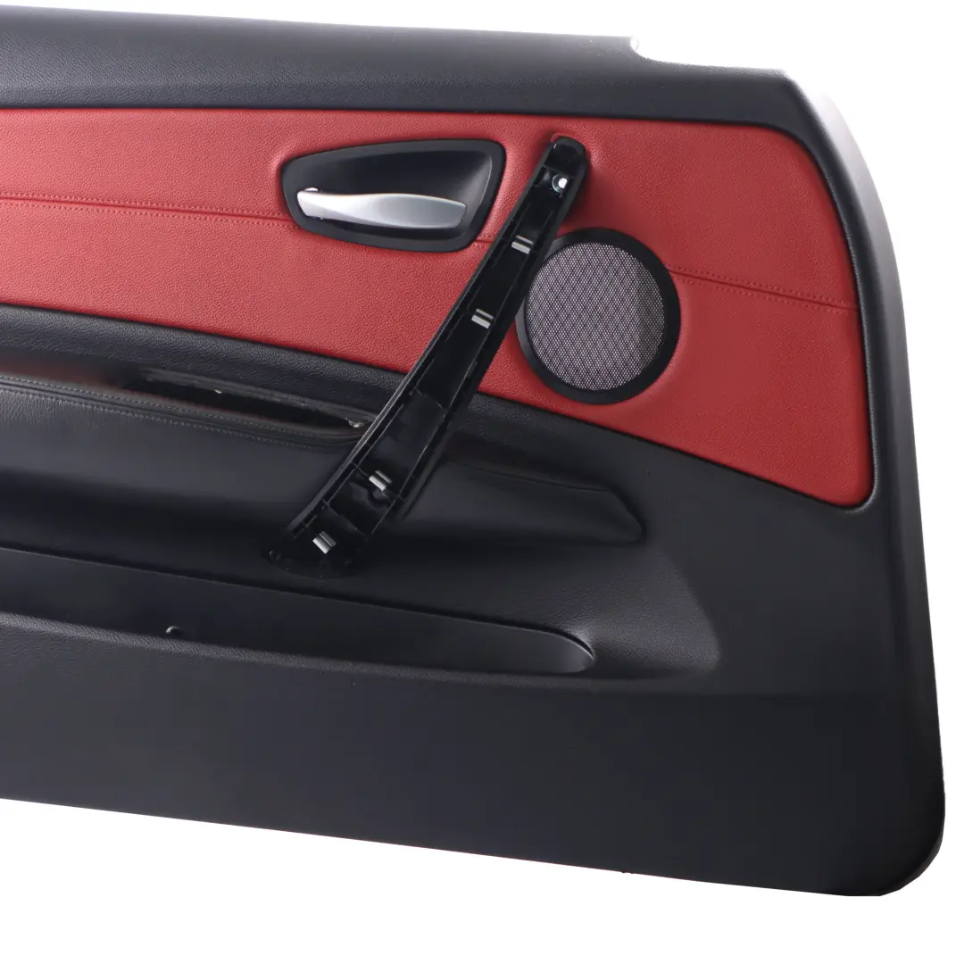 BMW E88 Door Card Front Left N/S Door Trim Panel Leather Coral Red Black