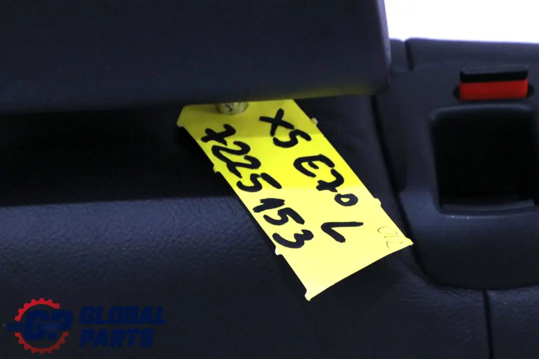 BMW X5 E70 Rear Seat Left N/S Backrest Armrest Black Leather Nevada