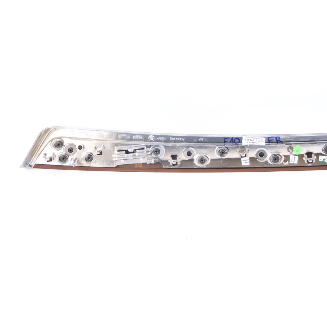 Door Strip BMW F10 F11 Decor Trim Front Right O/S Cover Fine Wood Grain 7225550