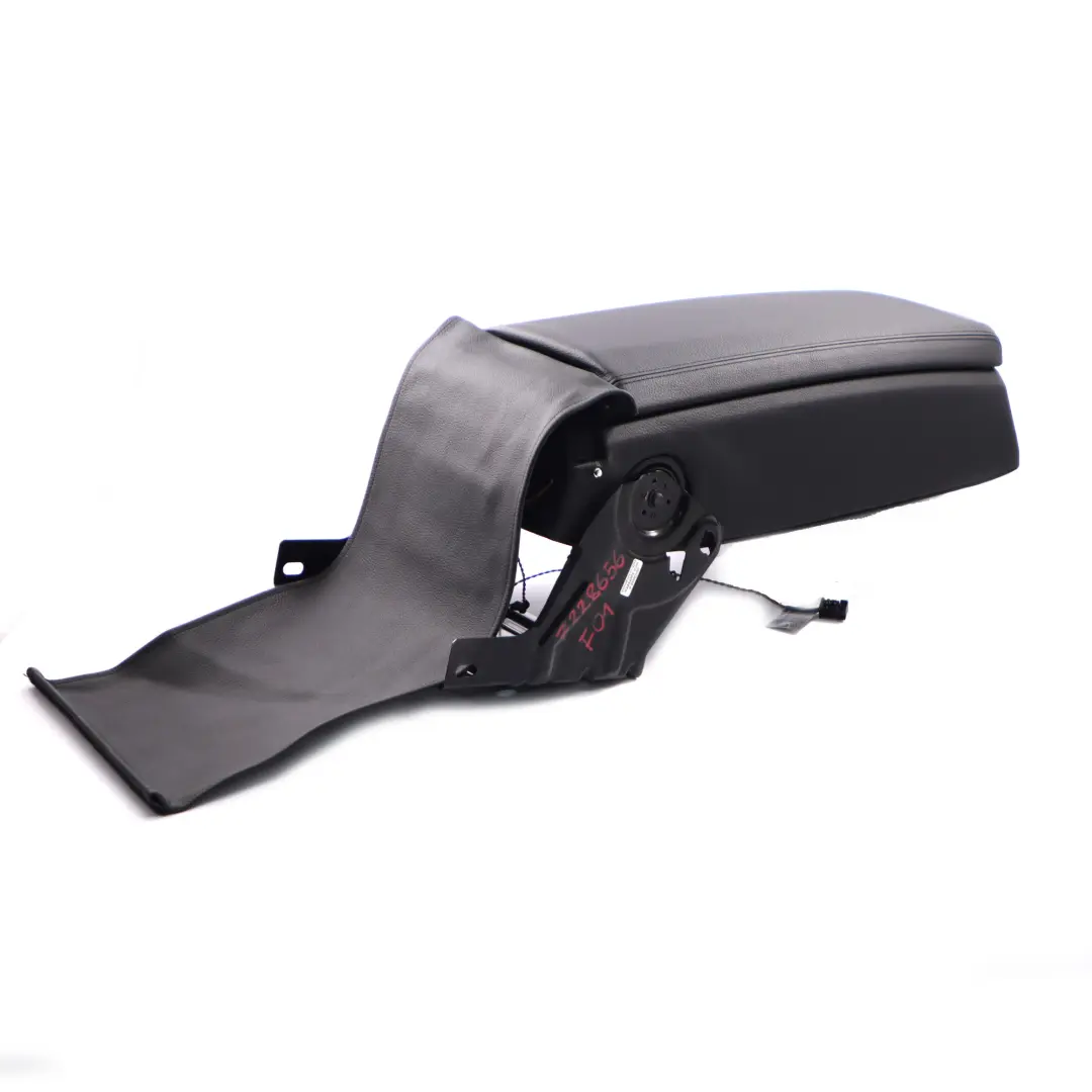 Rear Seat Armrest BMW F01 Centre Middle Tray Cup Holder Leather Black