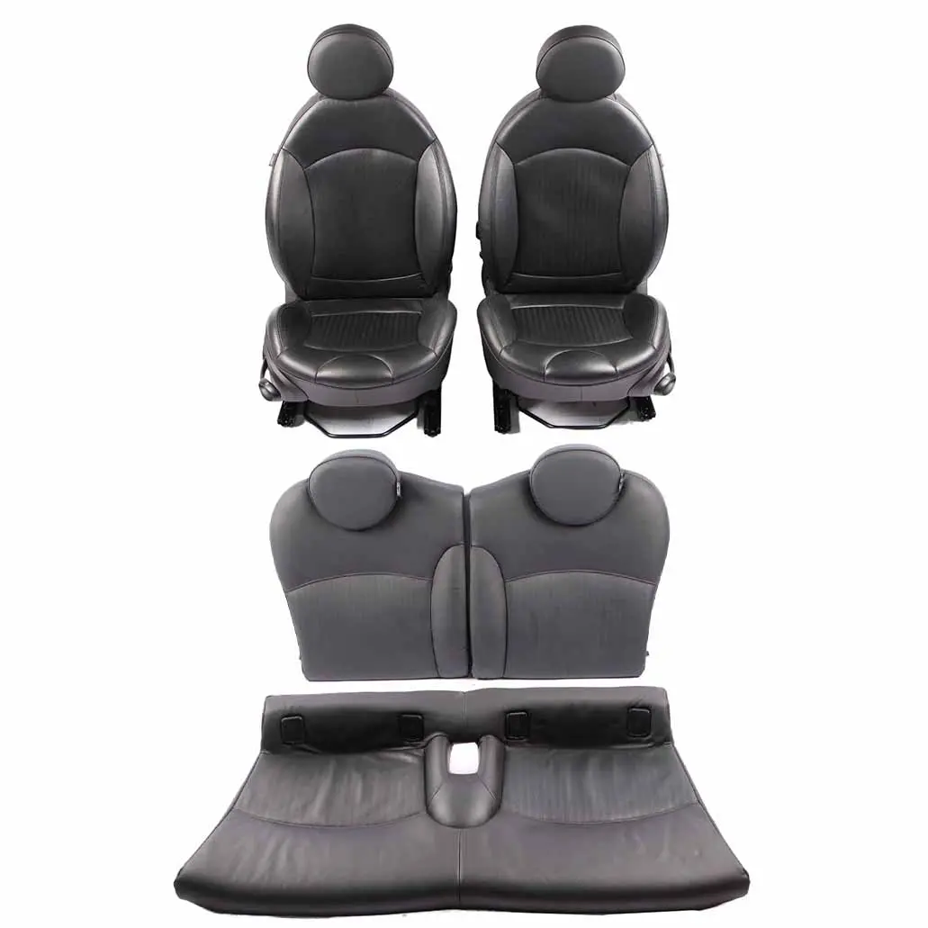 Seats Leather Mini R56 Cooper One Heated Sport Full Black Set Seat Front Rear