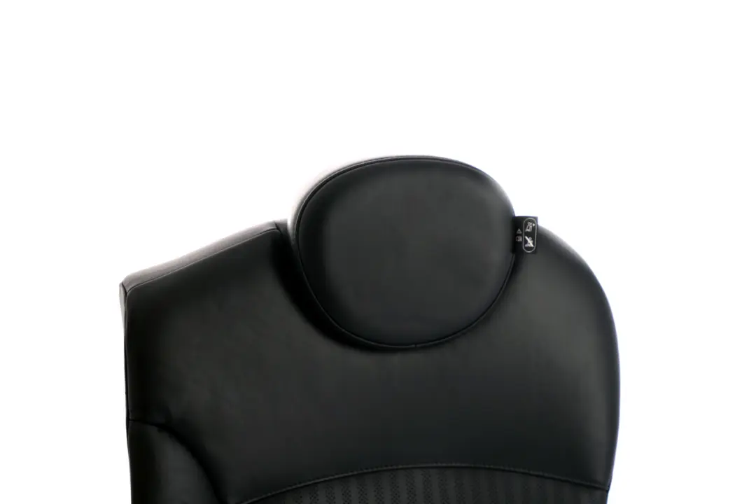 Mini Cooper One R56 Rear Left N/S Seat Backrest Black Leather Punch