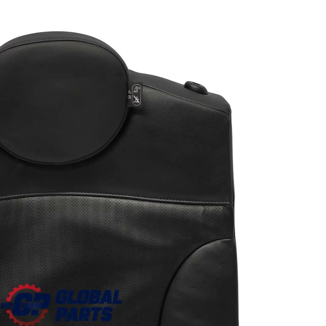 Mini Cooper One R55 Clubman Rear Right O/S Seat Backrest Black Leather Punch