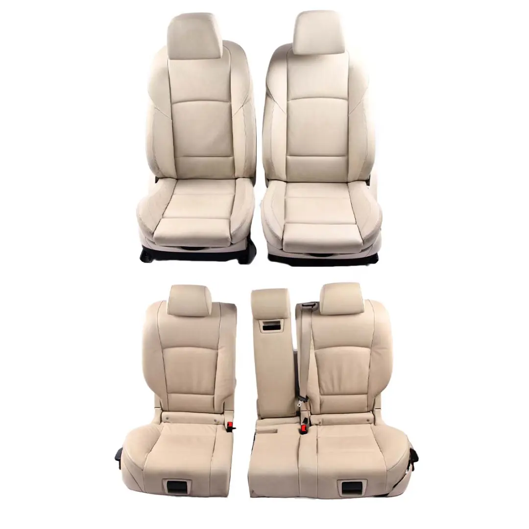 BMW F07 Seats Leather Sport Heated Ivory White Front Rear Seat Set Memory