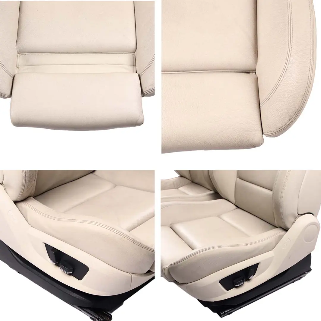 BMW F07 Seats Leather Sport Heated Ivory White Front Rear Seat Set Memory