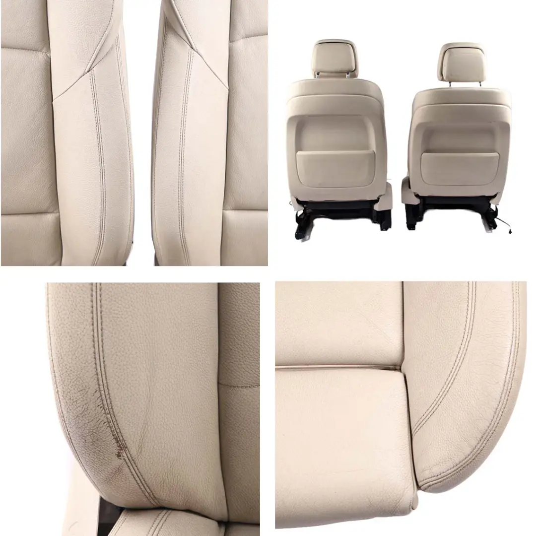 BMW F07 Seats Leather Sport Heated Ivory White Front Rear Seat Set Memory