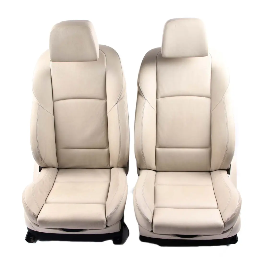 BMW F07 Seats Leather Sport Heated Ivory White Front Rear Seat Set Memory