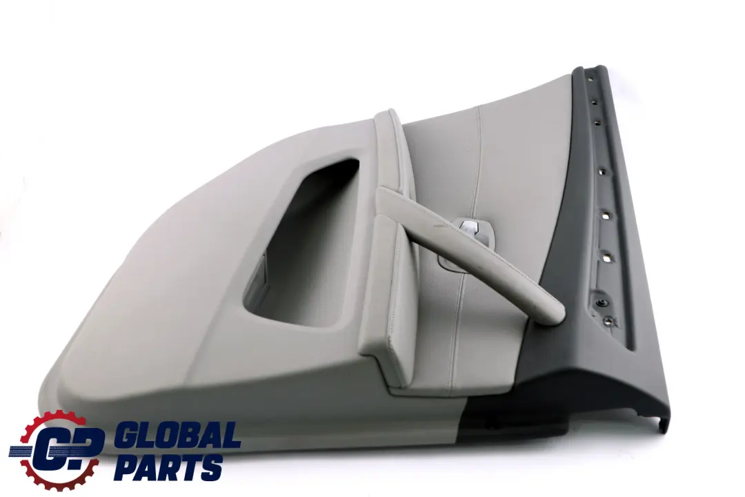 BMW E60 E61 LCI Trasera Izquierda Tarjeta De Puerta Forro Panel De Cuero Gris