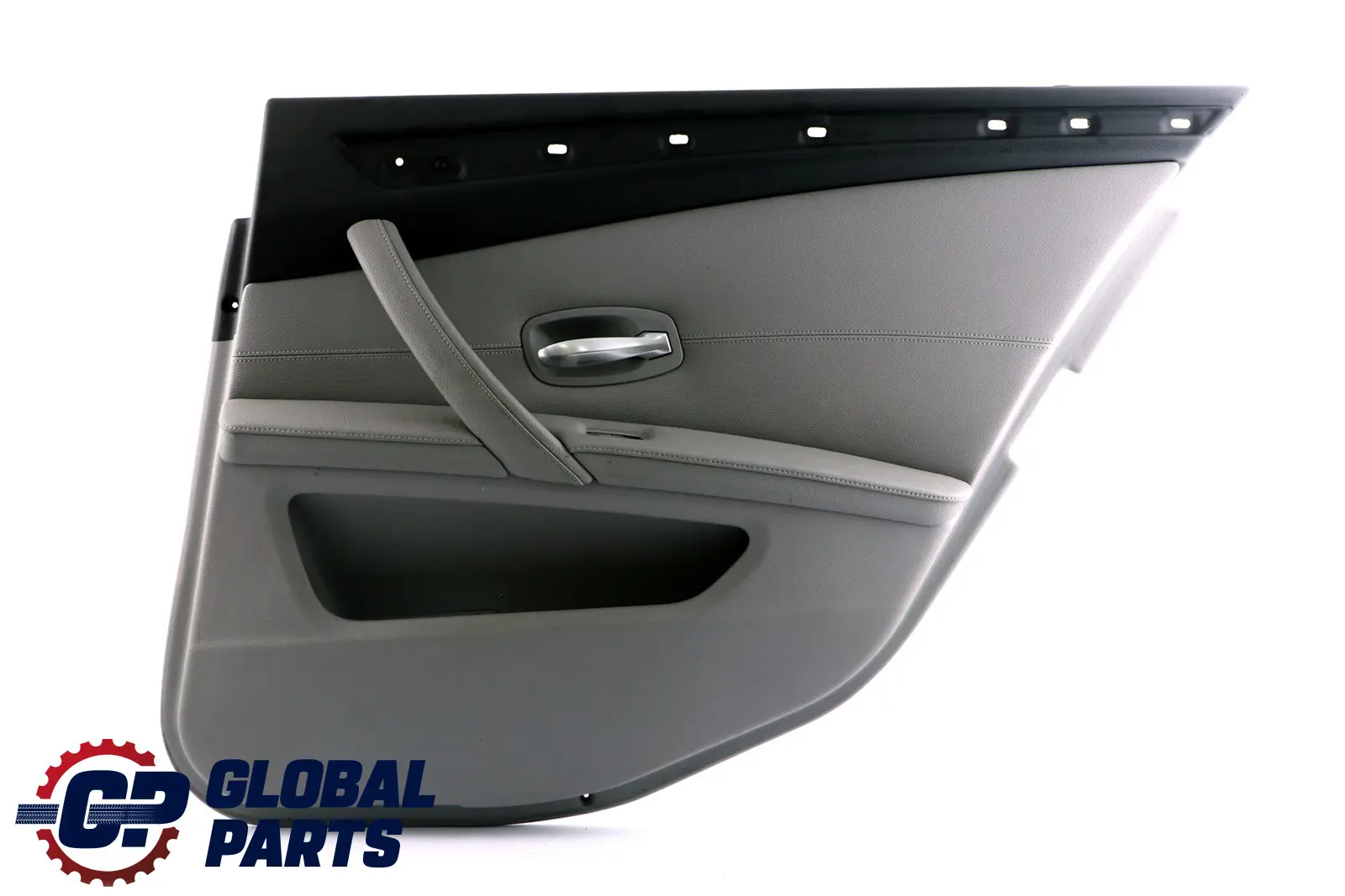 BMW E60 E61 LCI Trasera Derecha O / S Tarjeta De Puerta Forro Cuero Panel Gris