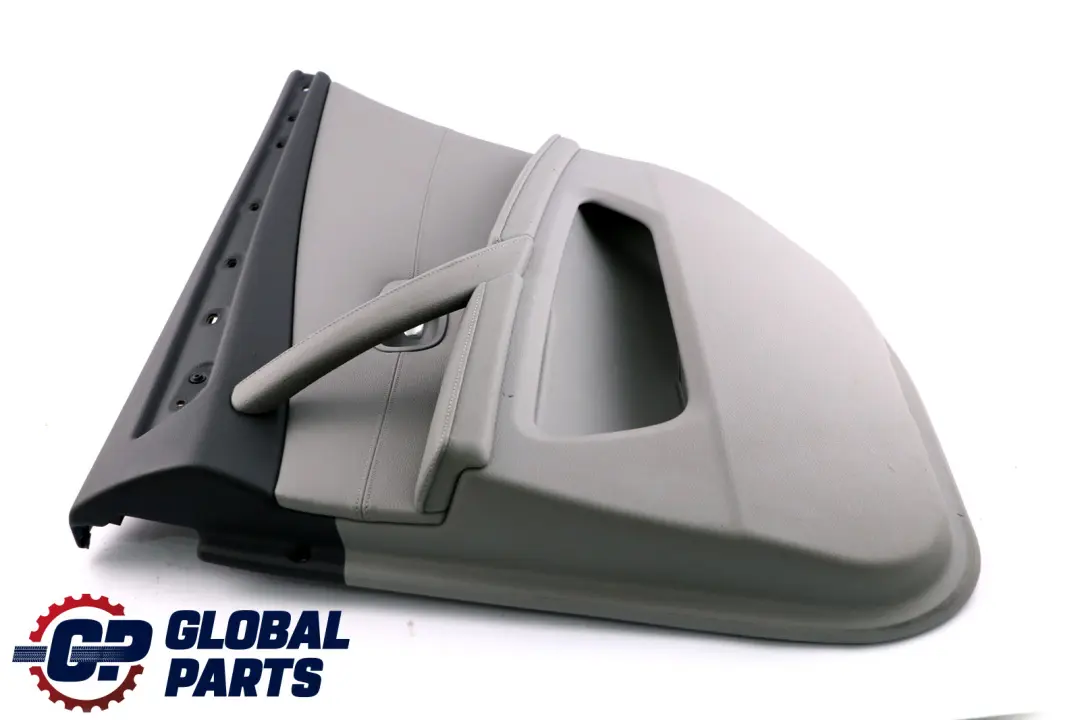 BMW E60 E61 LCI Trasera Derecha O / S Tarjeta De Puerta Forro Cuero Panel Gris