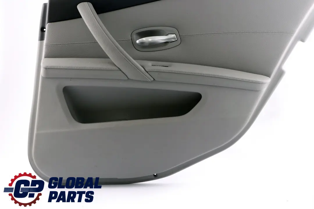 BMW E60 E61 LCI Trasera Derecha O / S Tarjeta De Puerta Forro Cuero Panel Gris