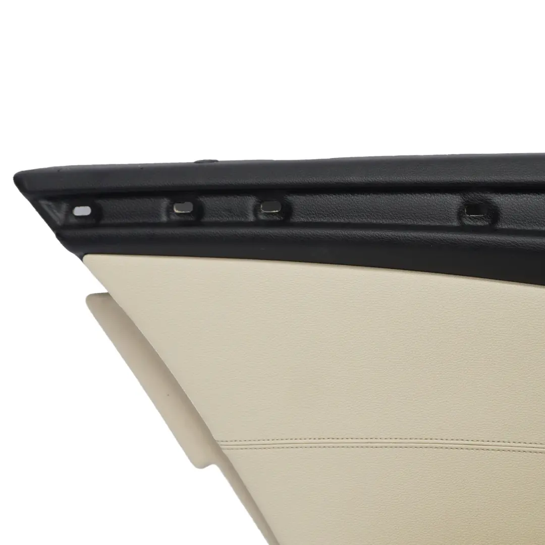 BMW E60 E61 LCI Trasera Izquierda Panel de Puerta de Cuero Beige Crema