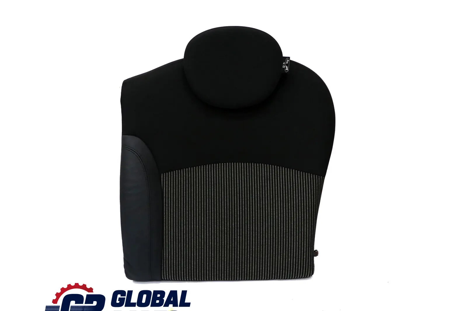 Mini Cooper R56 Rear Left N/S Seat Backrest Cloth / Leather Carbon Black