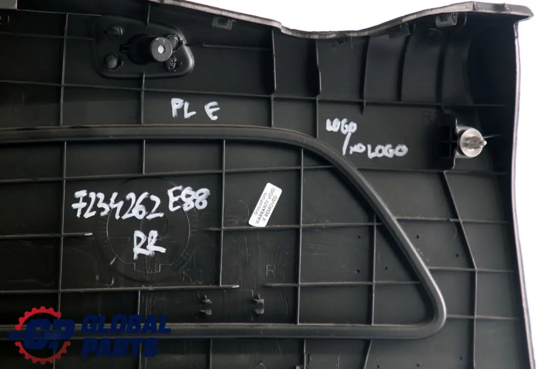 BMW 1 E88 Convertible Rear Right O/S Lateral Trim Panel Leather Boston Black