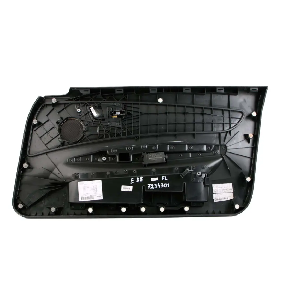 BMW E88 Cabrio Delantero Izquierdo Embellecedor Panel Puerta Cuero Coral Rojo