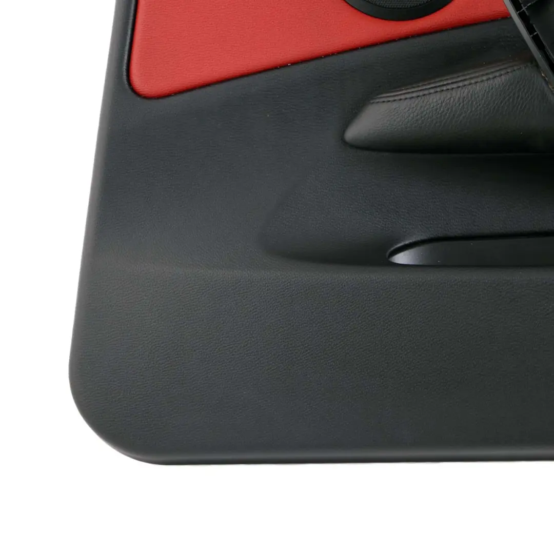 BMW 1 E88 Cabrio Front Right O/S Trim Panel Door Card Leather Coral Red