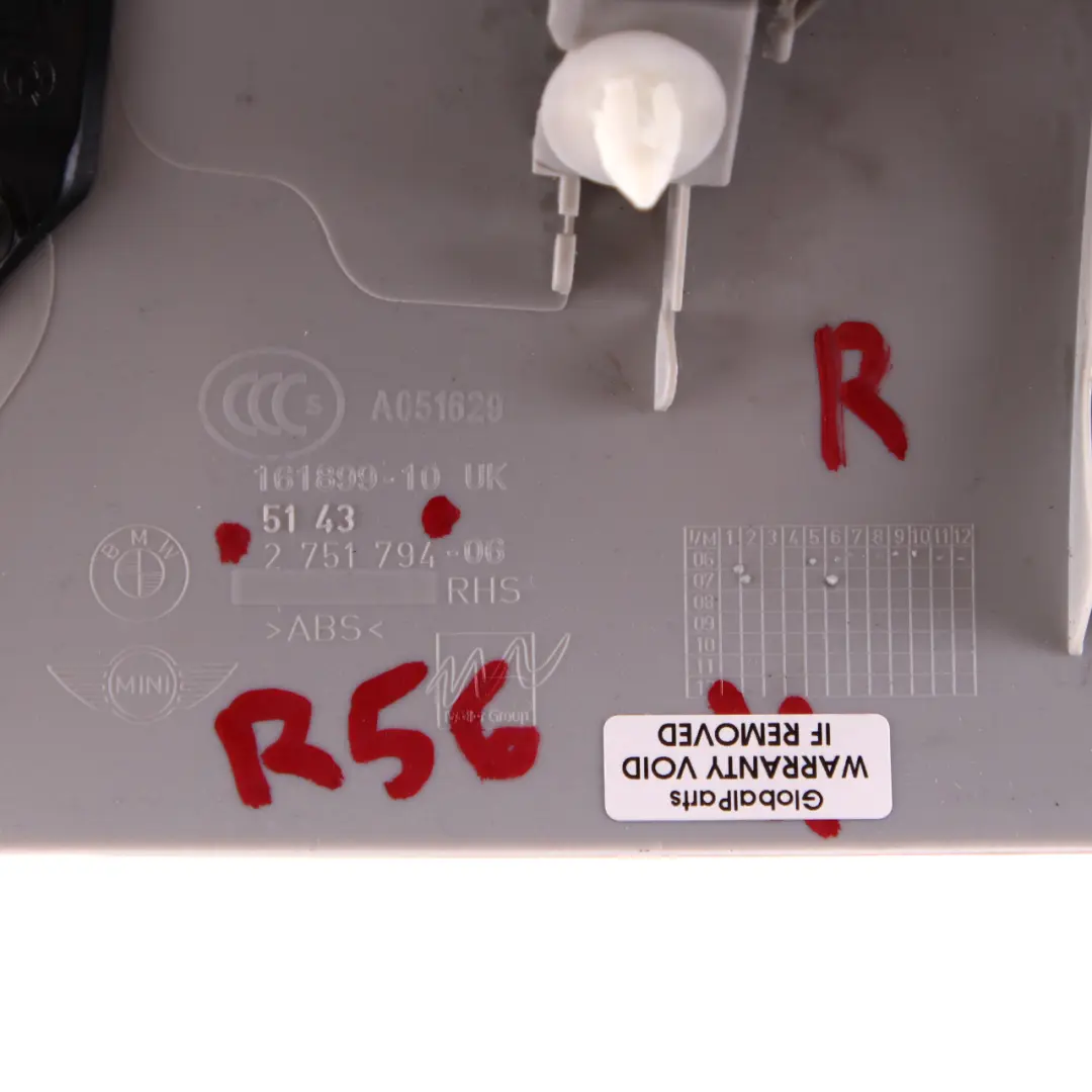 BMW Mini R55 R56 LCI Blende A-Säule Rechts Hellgrau Harman Kardon 2751794