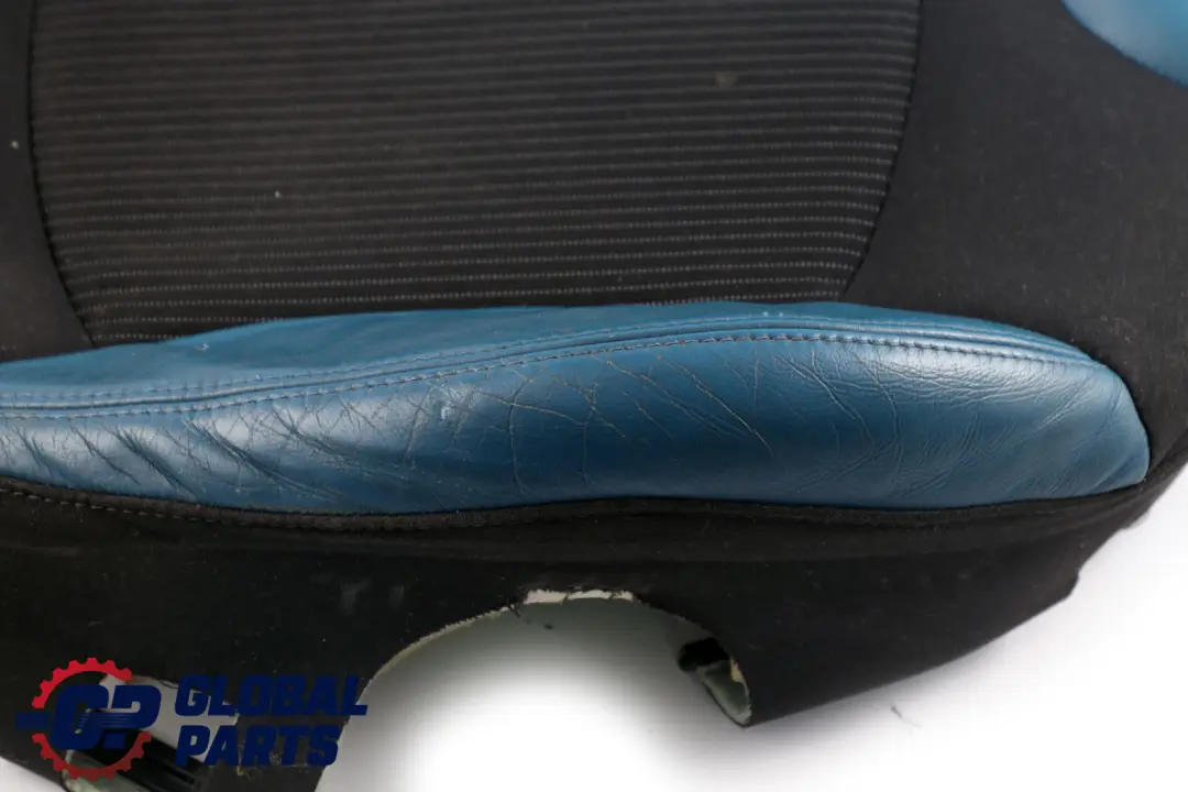 Mini Cooper R55 R56 Front Right O/S Sport Seat Cover Half Leather Blue