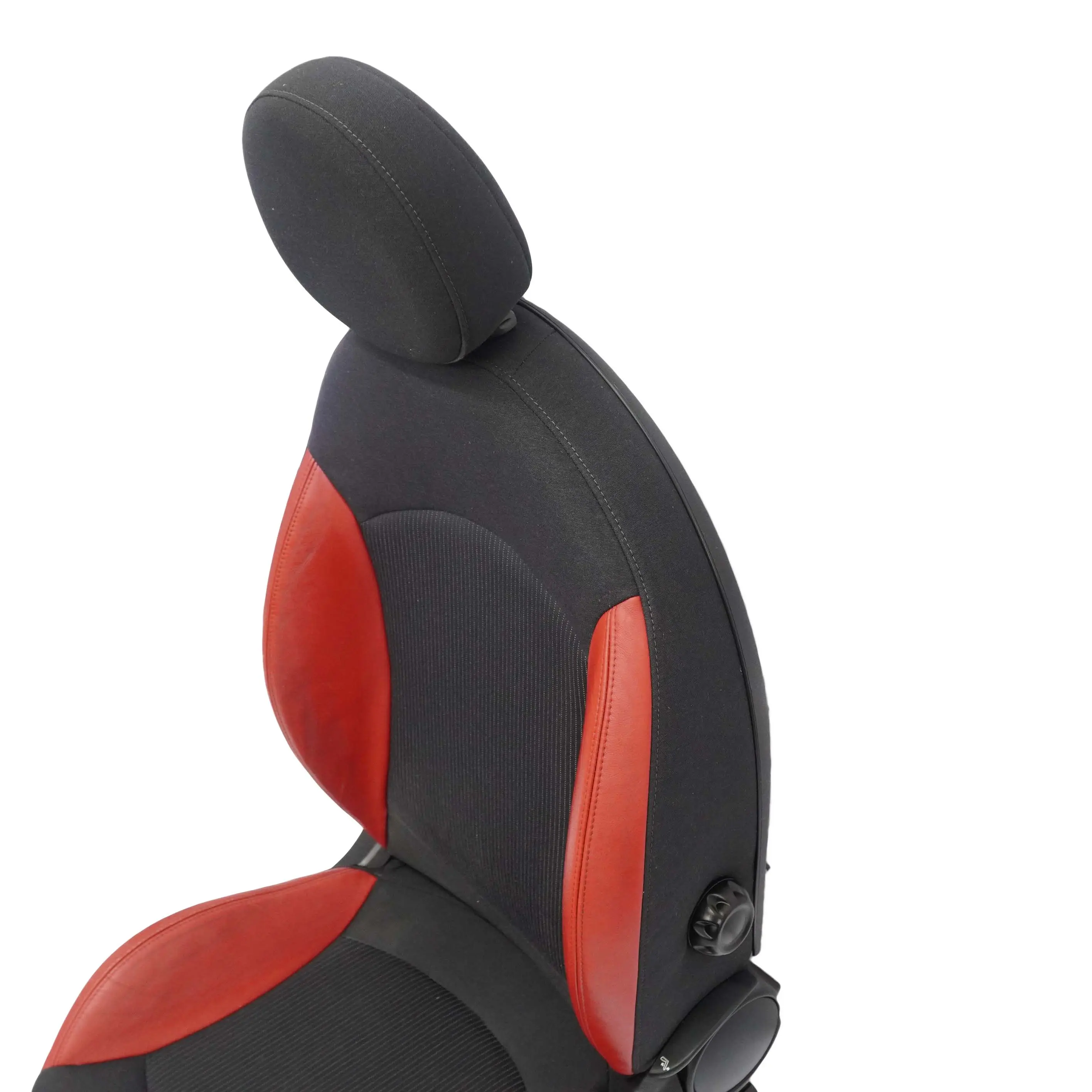 Mini R55 R56 Sport Tela Rojo Cuero Delantero Derecho Asiento con Calefaccion