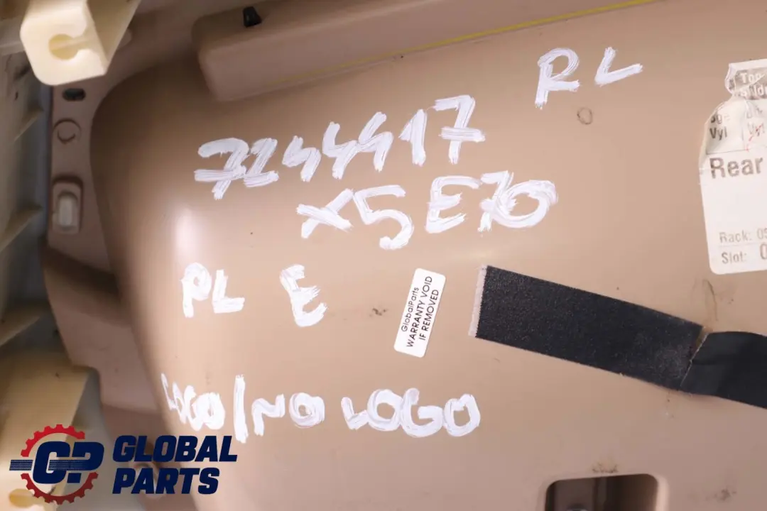BMW X5 Series E70 Beige Leather Rear Left N/S Door Card Trim Panel 7244417