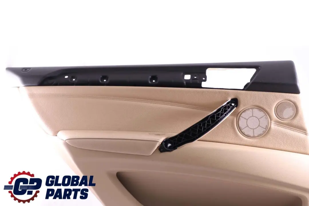 BMW X5 Series E70 Beige Leather Rear Left N/S Door Card Trim Panel 7244417