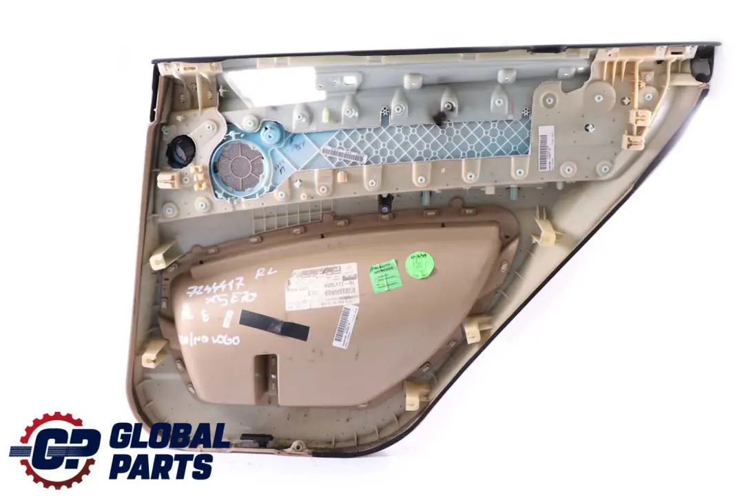BMW X5 Series E70 Beige Leather Rear Left N/S Door Card Trim Panel 7244417