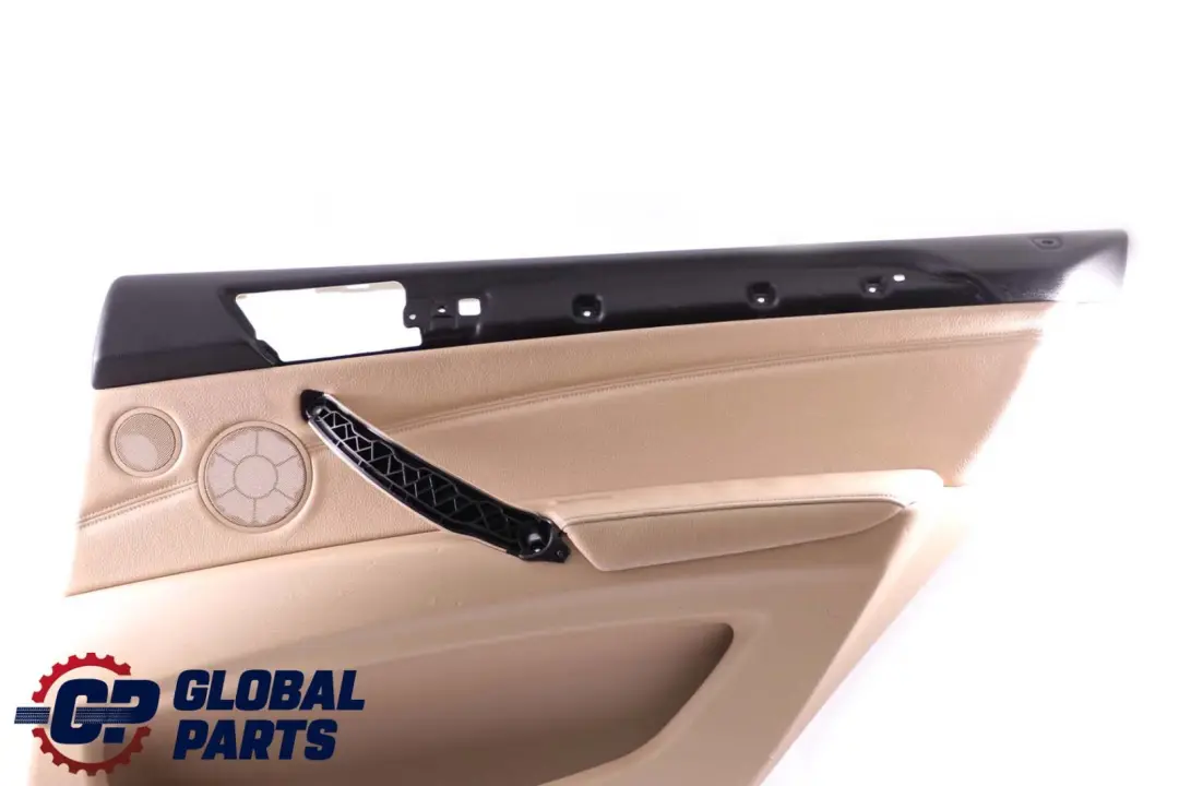 BMW E70 Beige Cuero Trasero Derecho O / S Panel De La tarjeta De puerta 7244418