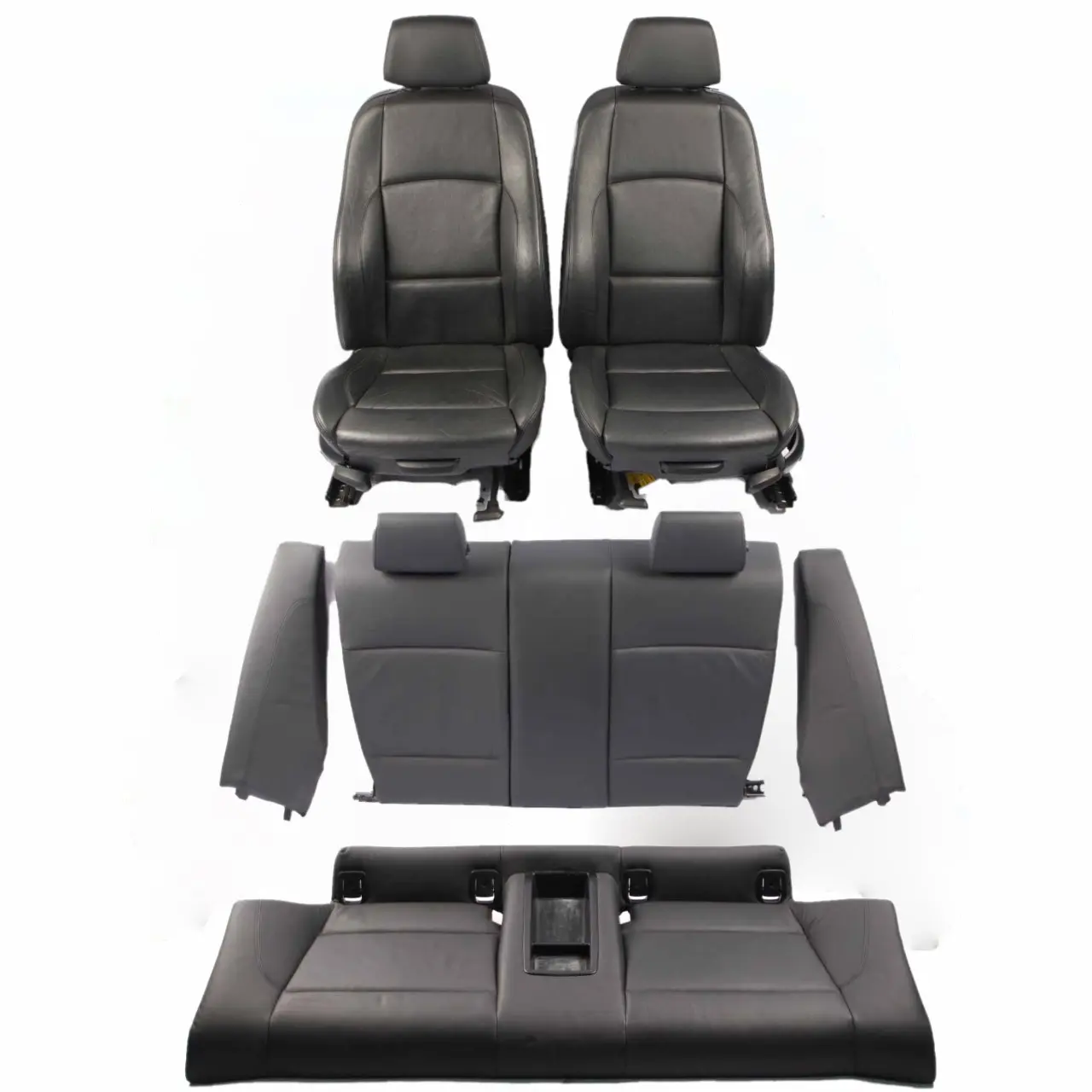 Leather Seats BMW E82 Coupe M Sport Black Front Rear Seat Sofa Bench Door Cards