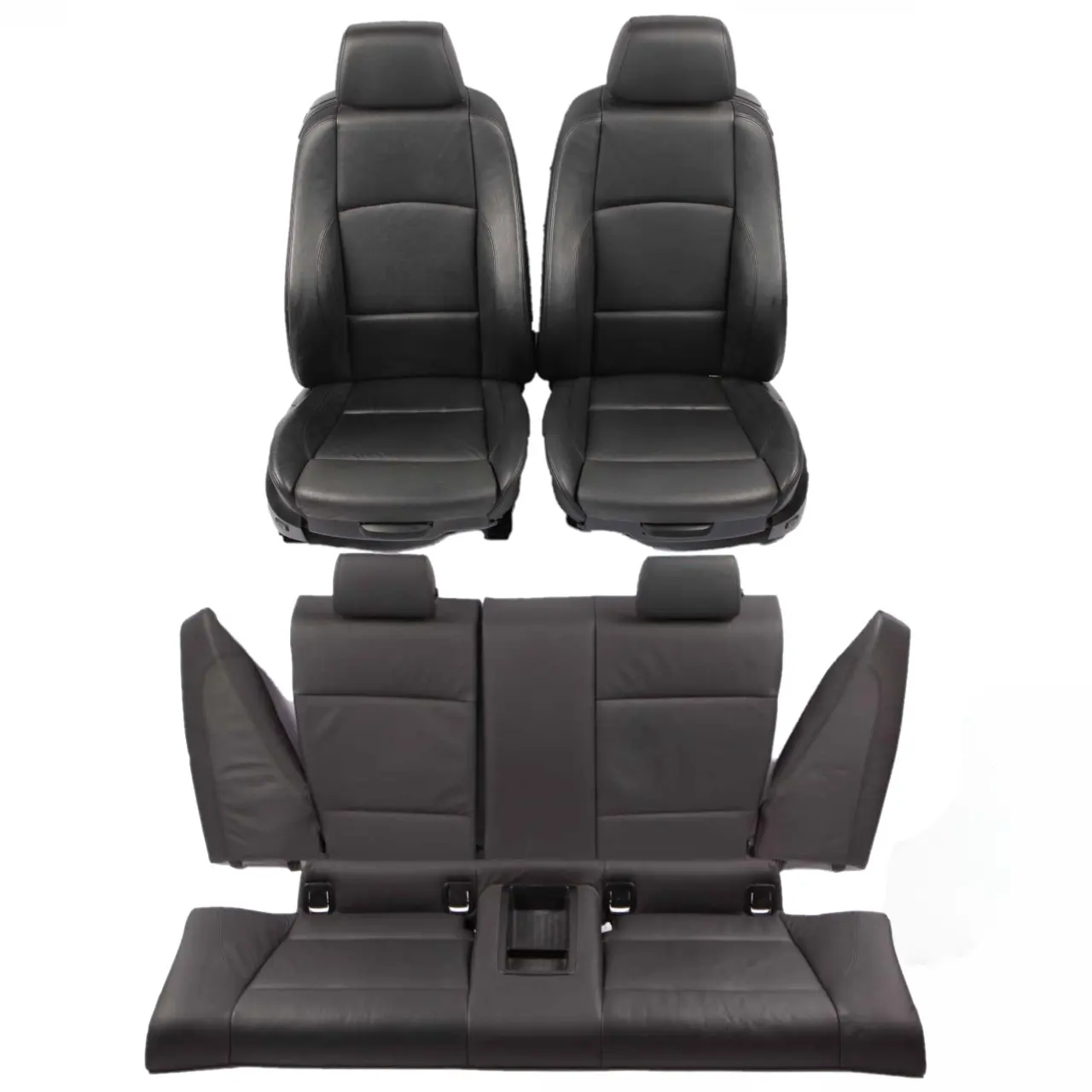 Leather Seats BMW E82 Coupe M Sport Black Seat Memory Sofa Bench Door Cards