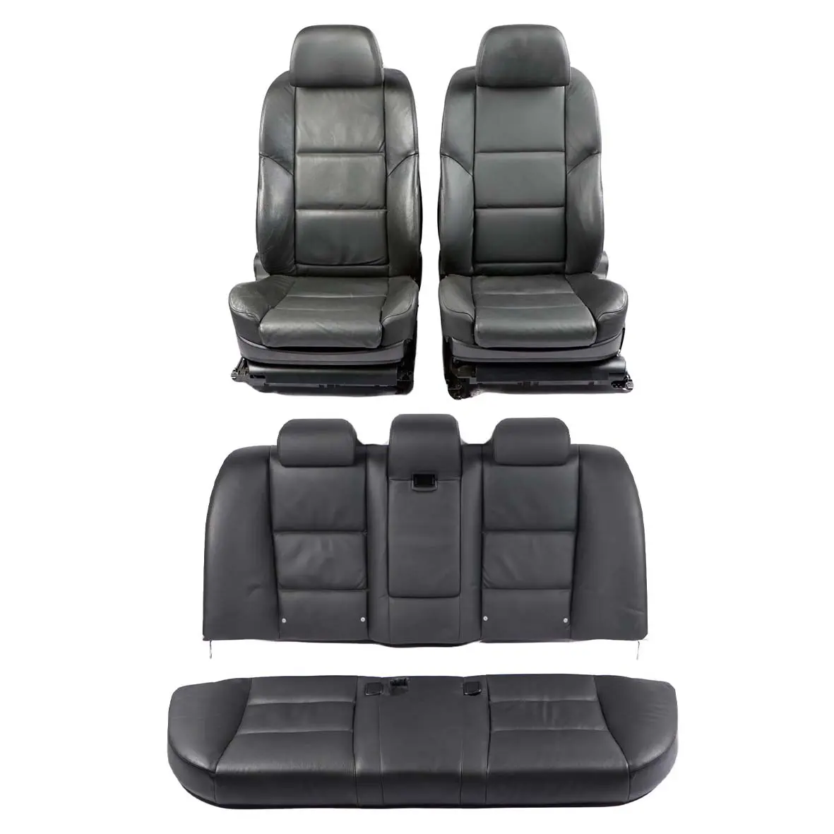 BMW 5 Series E60 LCI Sport Black Leather Interior Seats With Door Cards Memory