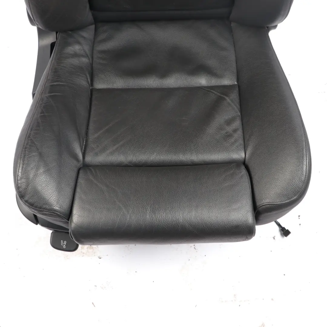 BMW E60 E61 LCI M Sport Front Right O/S Seat Black Leather Dakota