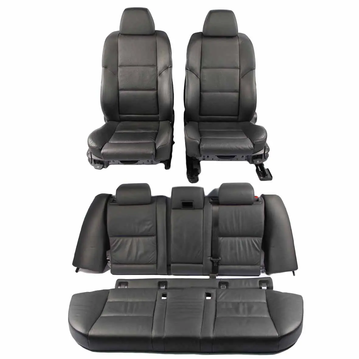 Leather Seats BMW E61 Sport Heated Black Interior Front Rear Seat Door Cards