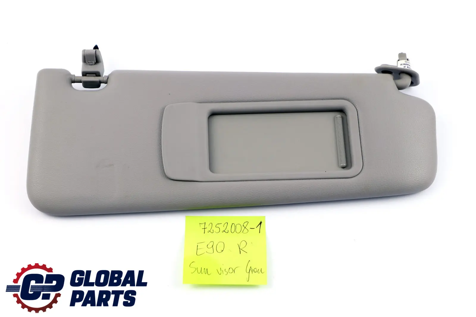 BMW E90 E91 LCI Sun Visor With Mirror Right Leather Grey Grau O/S 7252008