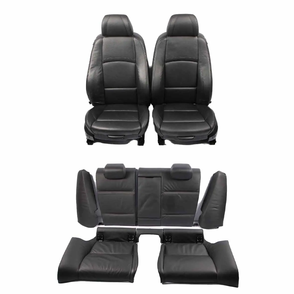 Seats M Sport BMW E92 Coupe Memory Black Leather Interior Seat Set Door Cards