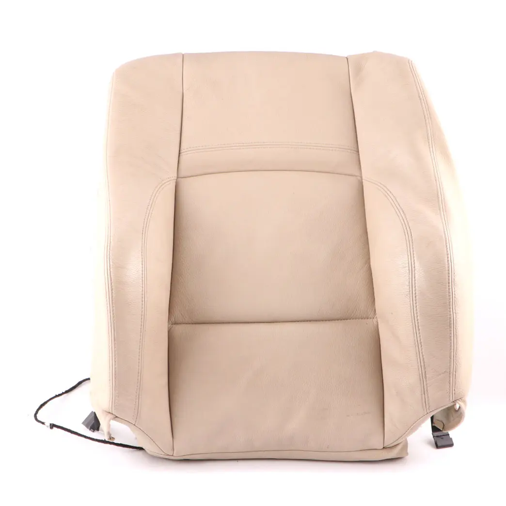 BMW E93 Sport Seat Cover Front Left N/S Heated Seat Cream Beige Leather Backrest