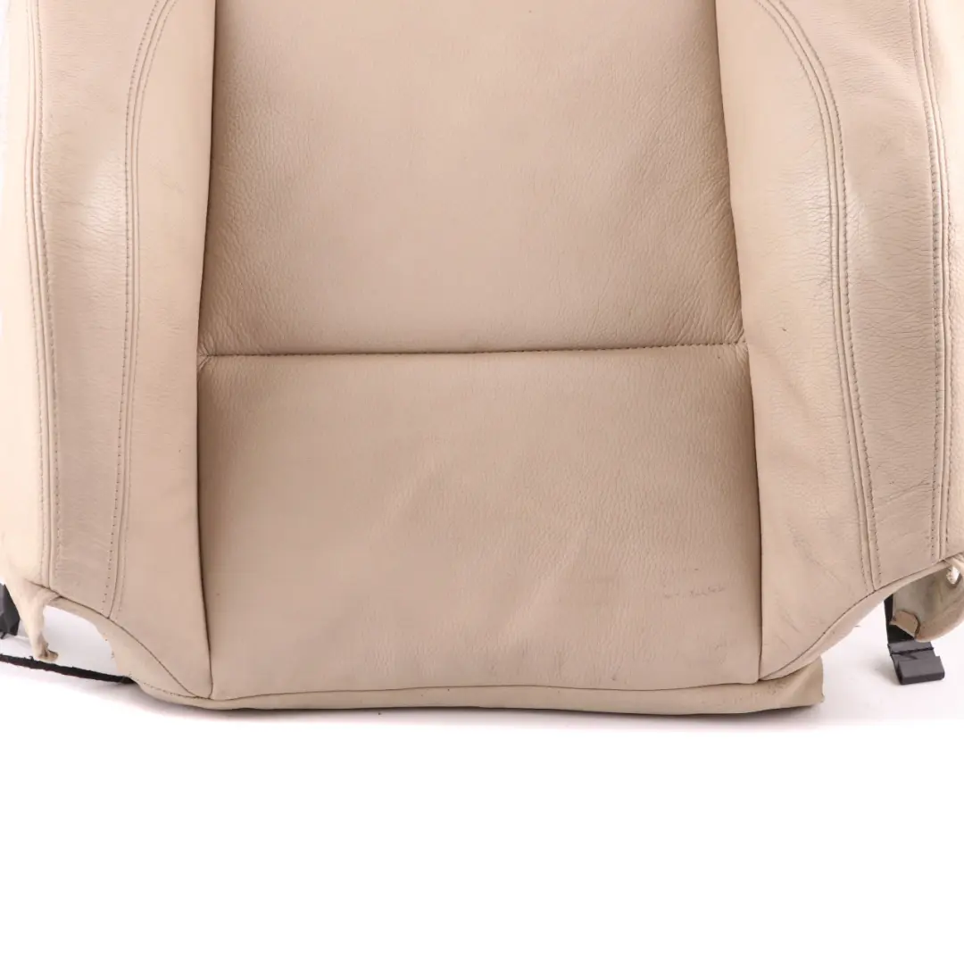 BMW E93 Sport Seat Cover Front Left N/S Heated Seat Cream Beige Leather Backrest