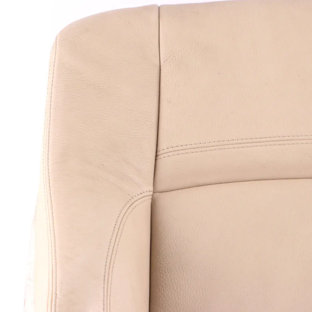 BMW E93 Sport Seat Cover Front Left N/S Heated Seat Cream Beige Leather Backrest