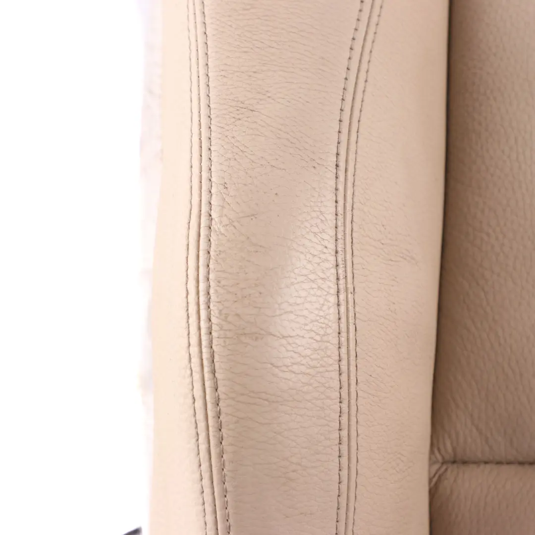 BMW E93 Sport Seat Cover Front Left N/S Heated Seat Cream Beige Leather Backrest