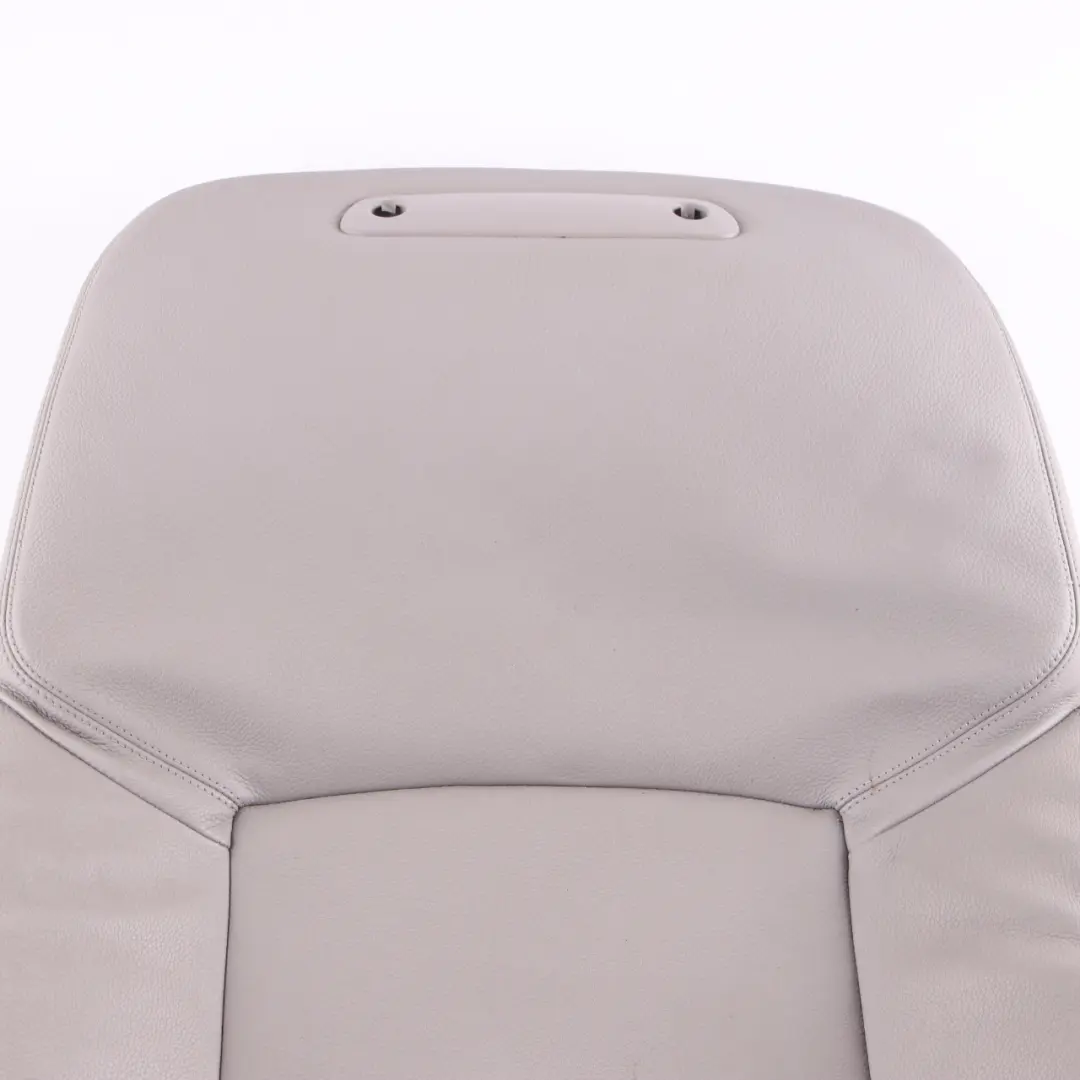 BMW F01 Seat Backrest Cover Front Left Comfort N/S Heated Padding Leather Grey