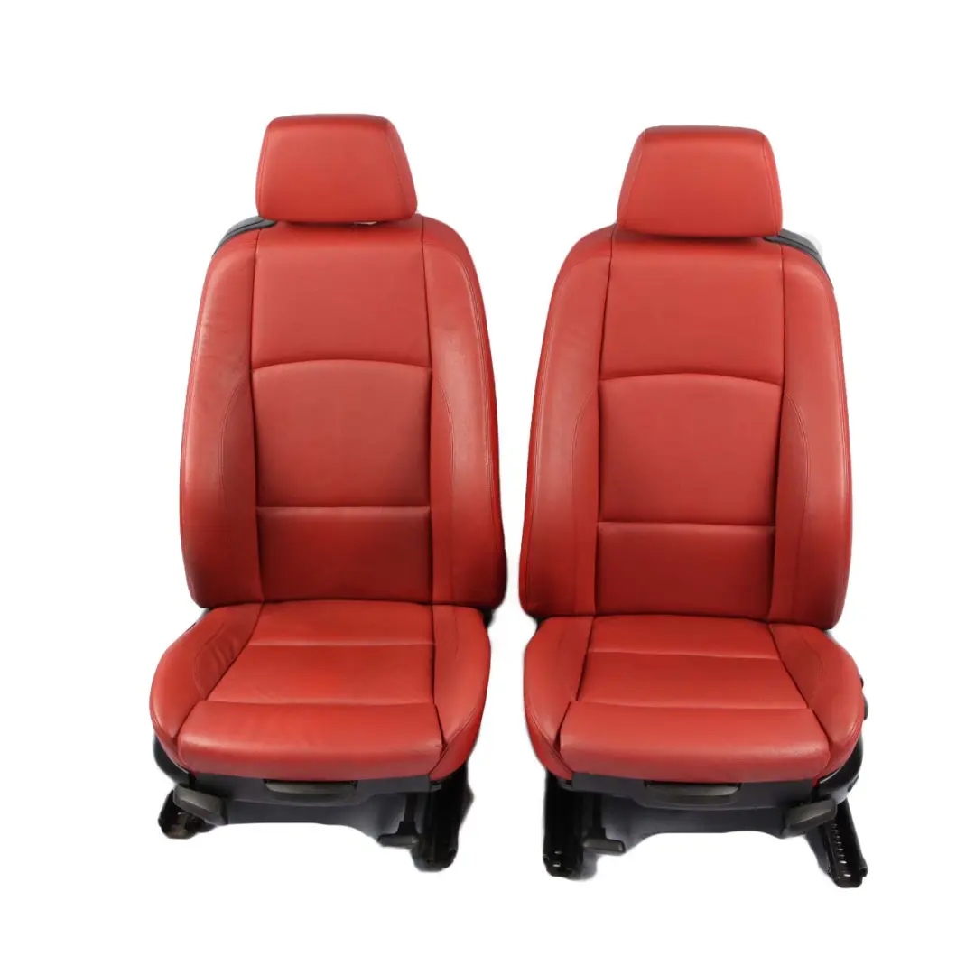 Seats BMW E82 Coupe Heated M Sport Red Leather Front Rear Seat Door Cards