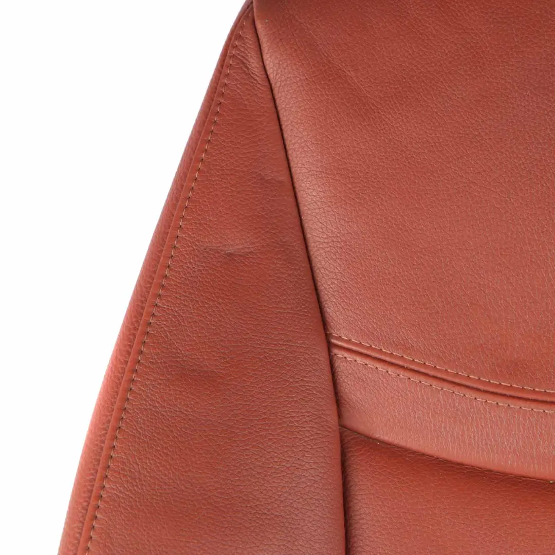 BMW E90 LCI Seat Cover Front Right O/S Heated Backrest Cover Leather Red Brown