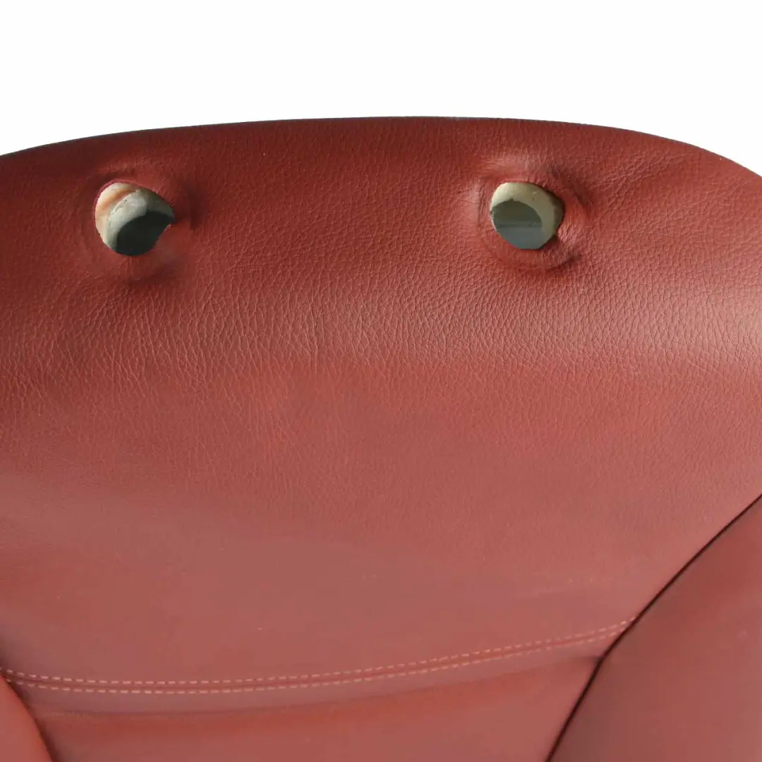 BMW E90 LCI Seat Cover Front Right O/S Heated Backrest Cover Leather Red Brown