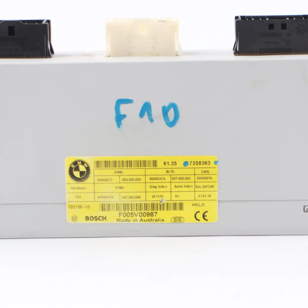 BMW F10 F25 F25 F01 F03  Tailgate Lift Rear Function Module Control Unit 7258363