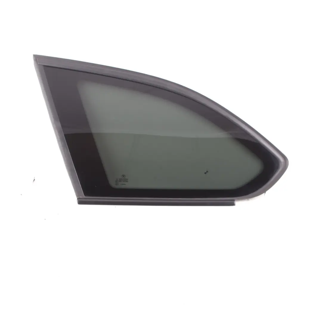 BMW 3 F31 Touring Rear Left N/S Side Window Black AS3 Tinted Glass Chrome Strip